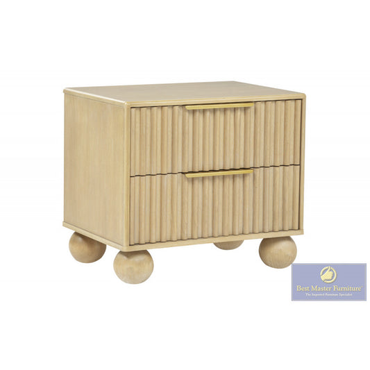 DP305 Natural Wood Nightstand
