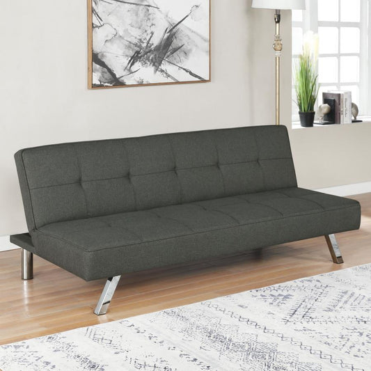 Neve Upholstered Tufted Sofa Bed - Grey