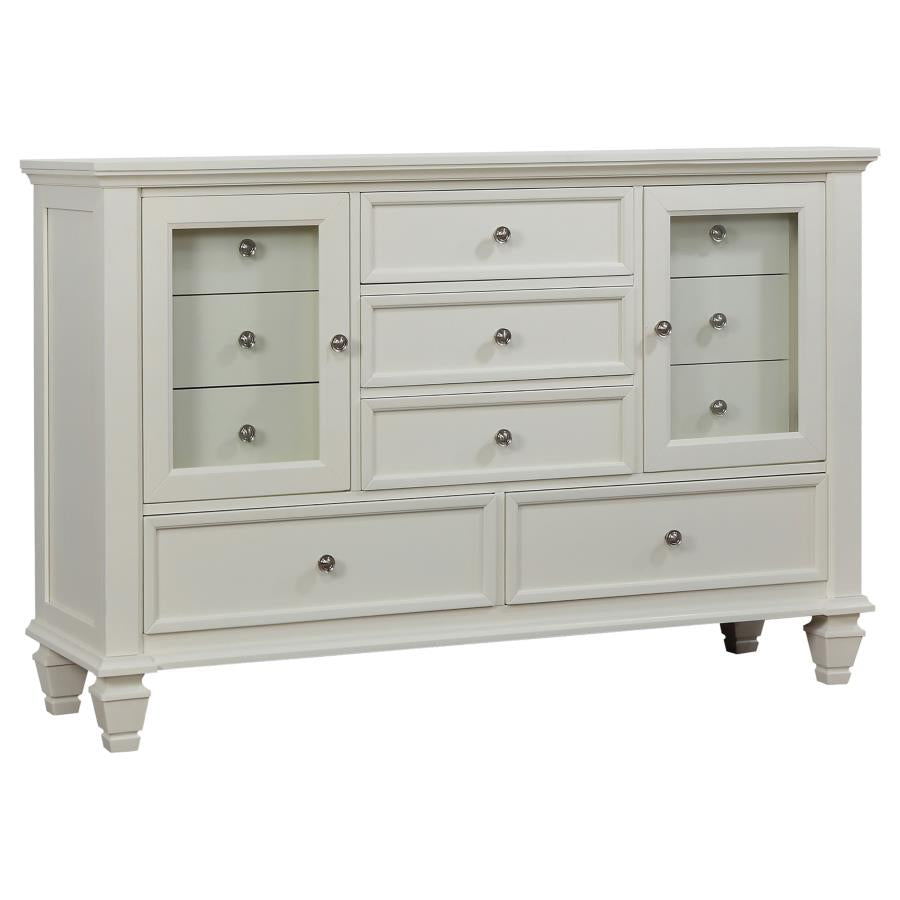 Rectangle A Resser Sandy Beach 11-drawer Rectangular Dresser White – Caprice Furniture
