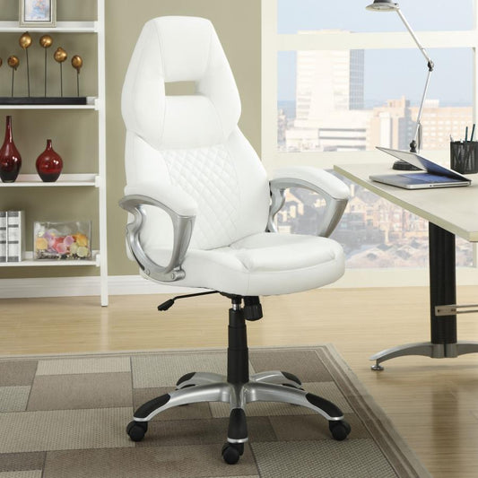 Bruce Adjustable Height Office Chair White