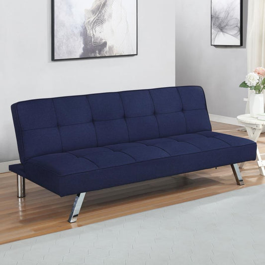 Neve Upholstered Tufted Sofa Bed - Blue
