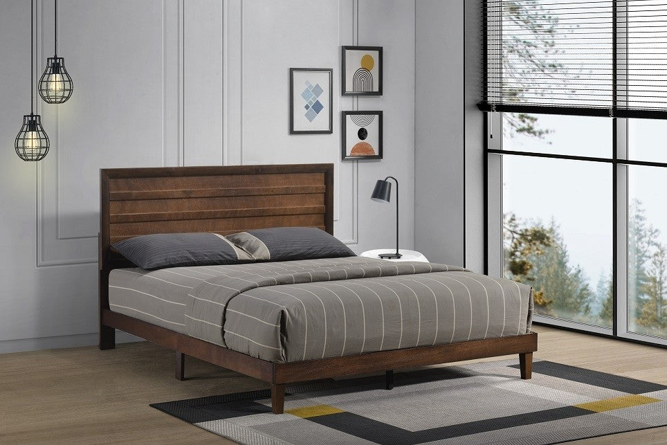 Miltons Queen Platform Bed - Brown