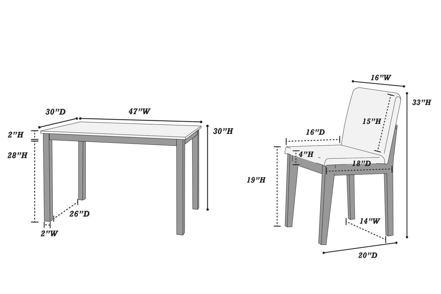 F2613 5-PC Dining Set