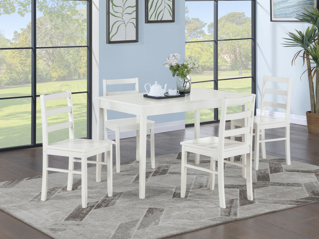 Lavinia 5PC Dining Set -White