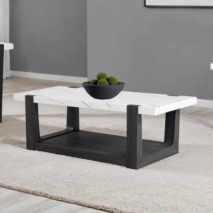 FM44010 SundbryCoffee Table- White and Black