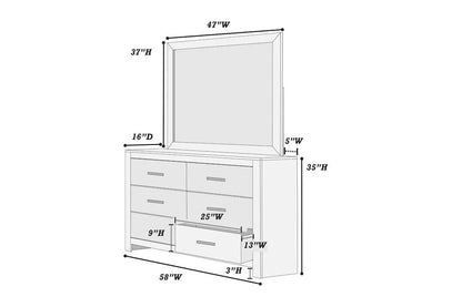 F5523 6-Drawer Dresser