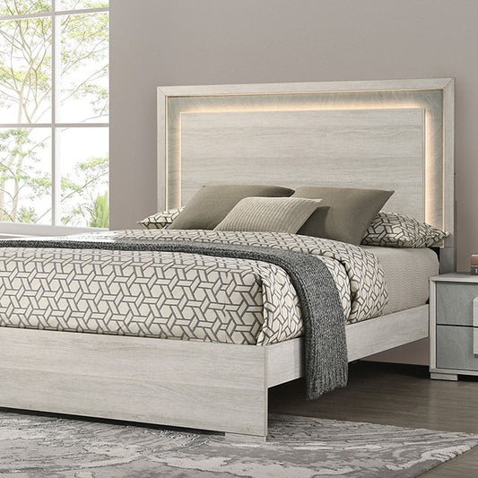 FM7201WH LINCOLT Queen Bed with LED