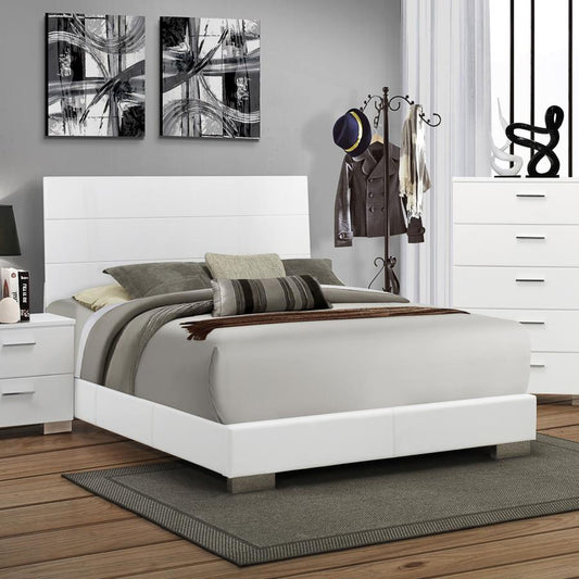 Felicity Queen Panel Bed Glossy White