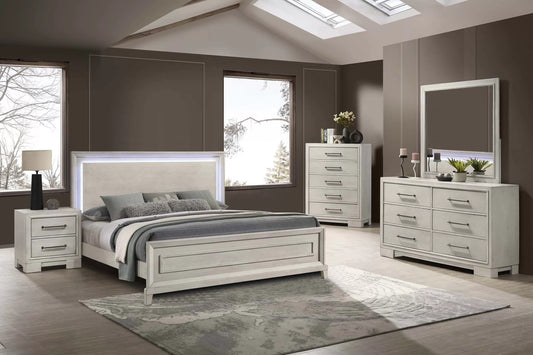 F9673Q Queen Platform Bed with LED lights