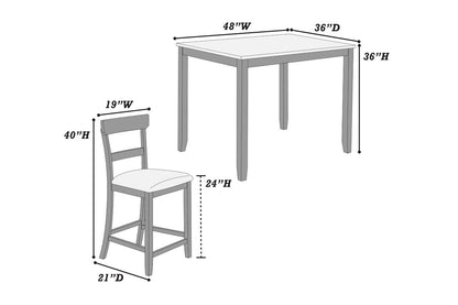 F2622 5-PC Counter Height Dining Set