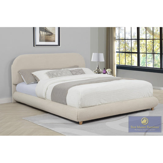 CT-04 Curved Headboard Queen Platform Bed