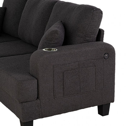 SL6936DG-SF-PK Cinderford Sofa- Dark Gray