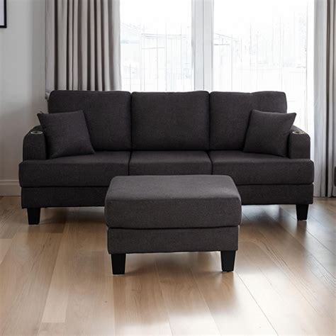 SL6936DG-SF-PK Cinderford Sofa- Dark Gray