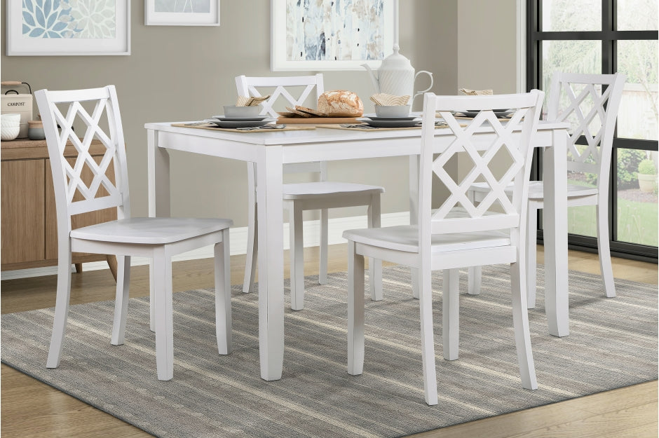 5892WT Astoria 5-Pc Dining Set - White