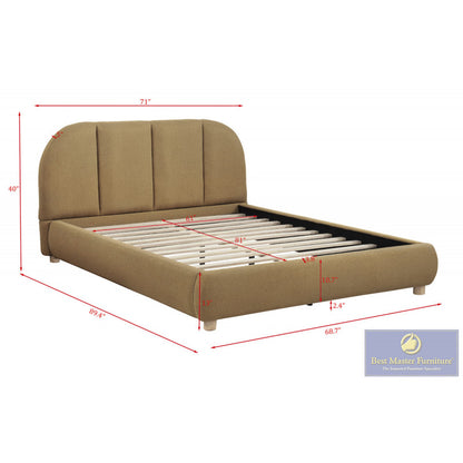 CT-05 Chanel Queen Platform Bed- Golden Brown