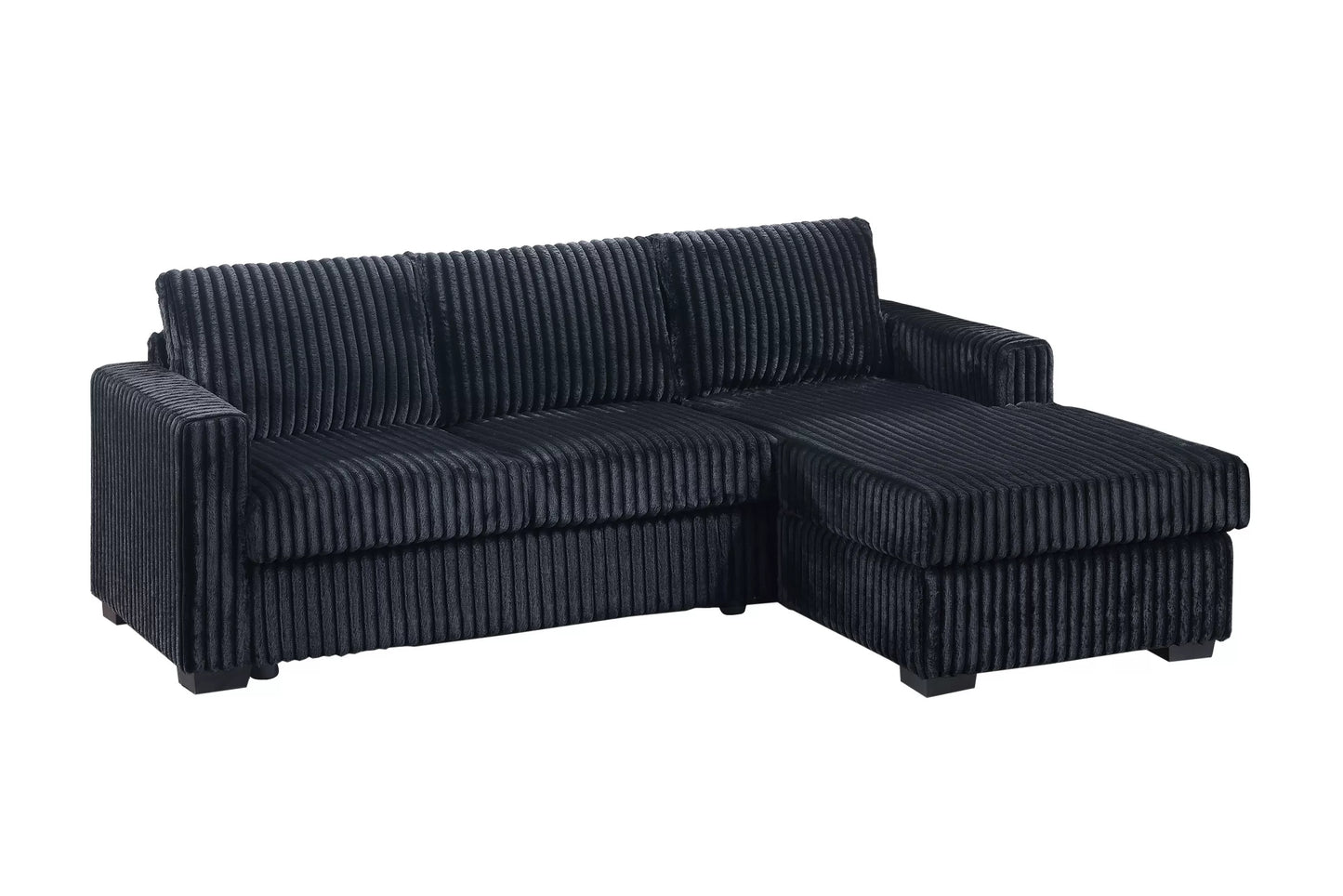 F8325 Belle 92" 2pc Sectional Sofa- Black
