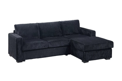 F8325 Belle 92" 2pc Sectional Sofa- Black