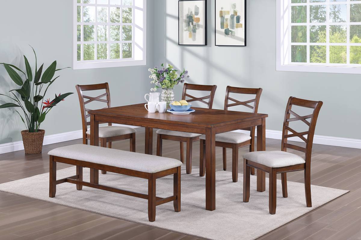 F2624 Riviera 6pc Dining Set- Oak