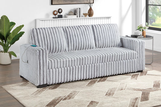 F7126 Convertible Sofa W/Pull Out Bed with USB Port
