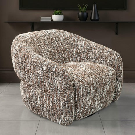 FM-AC6013BR-SW Pyrena birche brown fabric swivel Chair