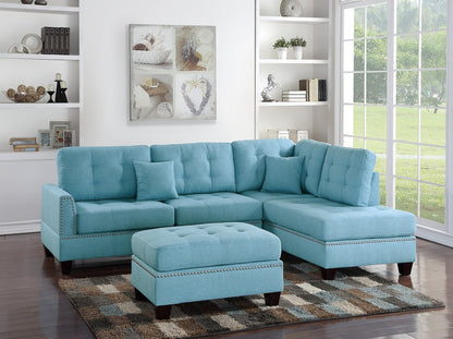 F6505 Ashlyn 2pc Sectional & Ottoman