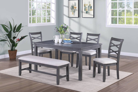 F2623 Riviera 6-Pc Dining set with Double Bench