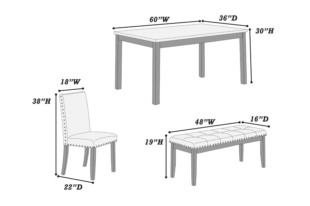 F2619 6-Pc Dining set