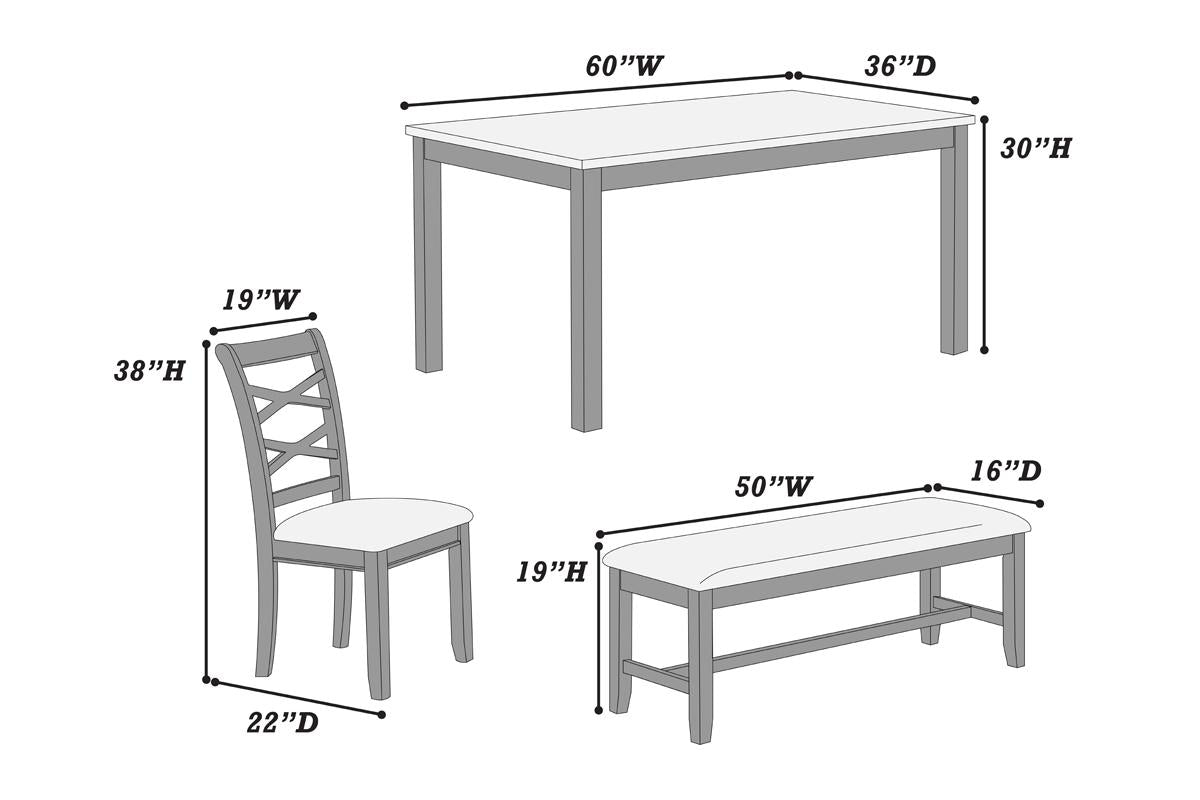 F2619 6-pc Dining set