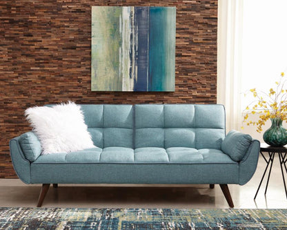 Caufield Biscuit-tufted Sofa Bed - Turquoise Blue