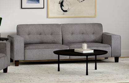 509641  Deerhurst Upholstered Track Arm Tufted Sofa Charcoal