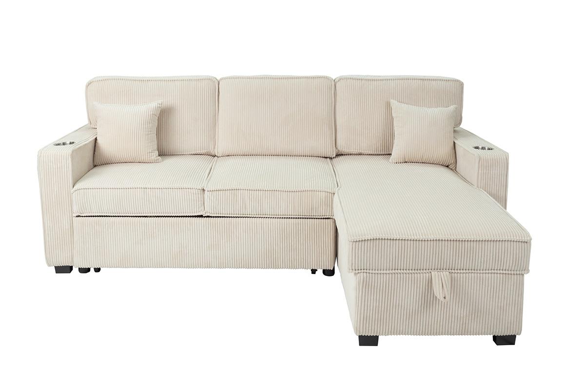 F8544 Manhattan Reversible Sleeper Sectional with Storage