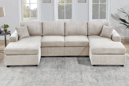 F8408 3-PC Sectional Sofa- Ivory
