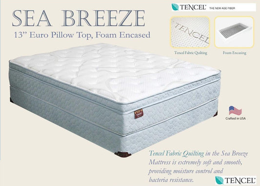 Breeze 13" Eurotop Mattress with Quilted Fabric