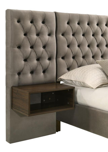 Marley Upholstered Queen Platform Bed with Headboard Panels with Nightstands