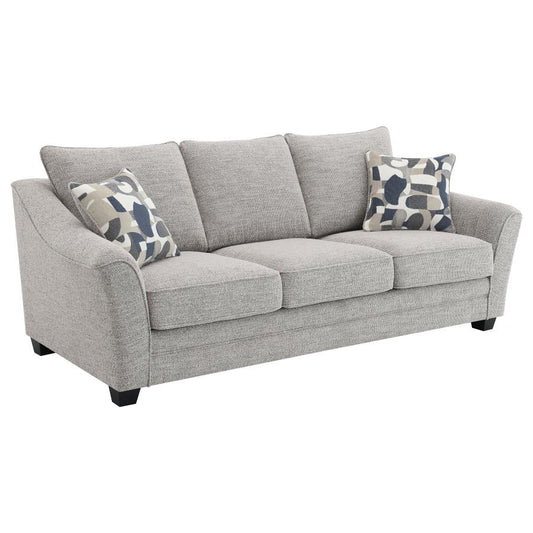 509671 Tomkins Boucle Upholstered Sofa Light Grey