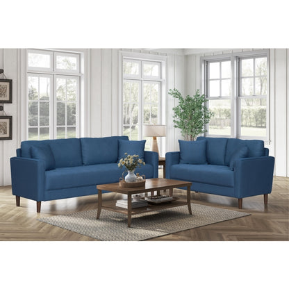 HM8008BU 2PC Sofa and Loveseat - Blue