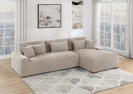F8456 Wide Chaise 2-Piece  Sectional