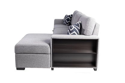 F8553 2-Piece Convertible Sectional Sleeper with Charging & Shelf