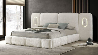 FM72024IV Newhaven Queen Bed with LED and Side Panels