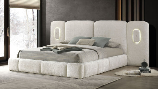 FM72024IV Newhaven Queen Bed with LED and Side Panels