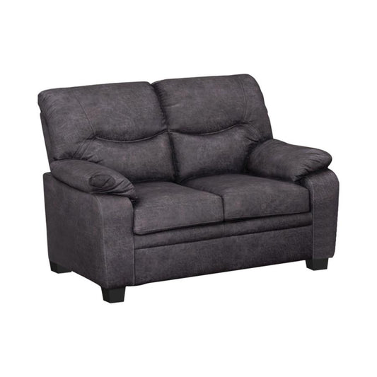 Meagan Pillow Top Arms Upholstered Loveseat - Charcoal