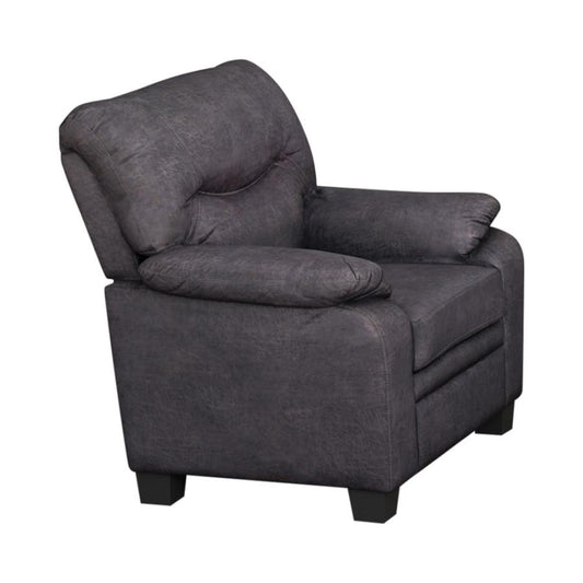 Meagan Pillow Top Arms Upholstered Chair - Charcoal