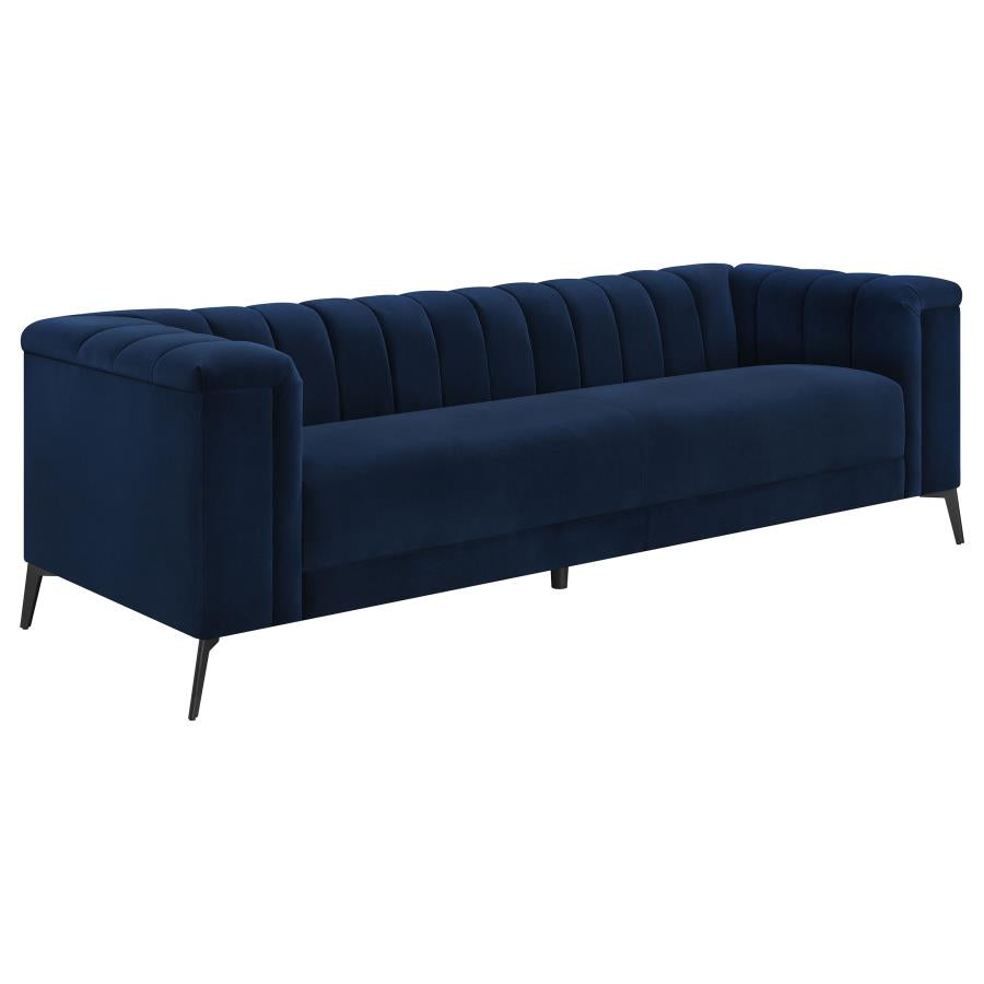 Chalet Tuxedo Arm Sofa Blue