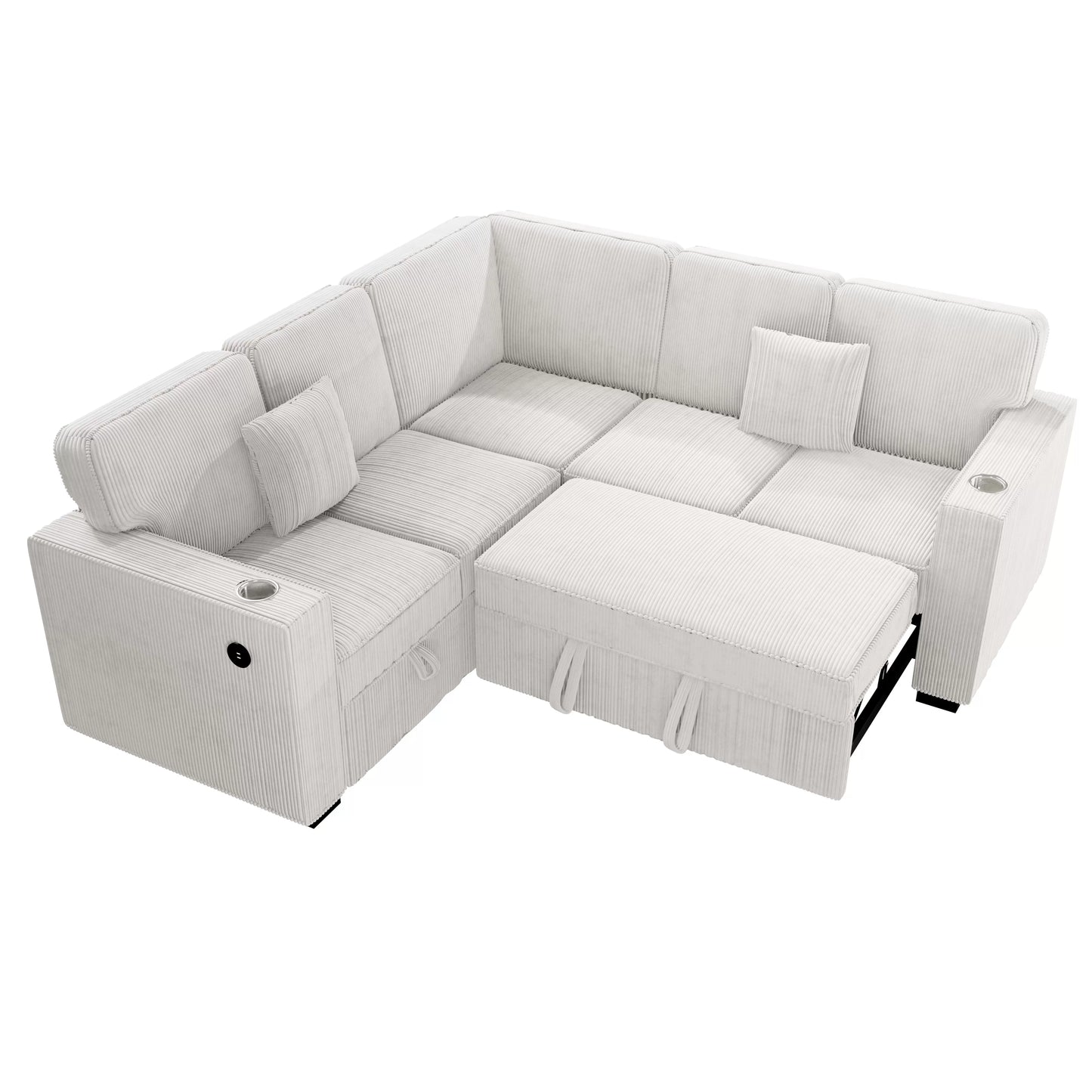 F8556 3-Piece Convertible Sectional Sleeper
