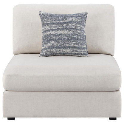 Serene Cloud Upholstered Armless Chair Beige