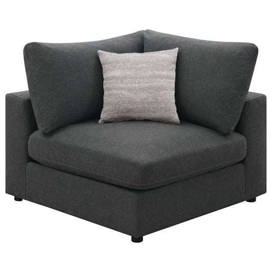 Serene Upholstered Corner Charcoal