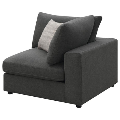 Serene Upholstered Corner Charcoal