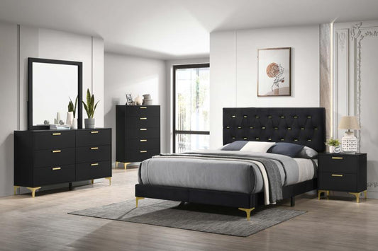 Kendall 3-PC Panel Queen Bedroom Set - Black