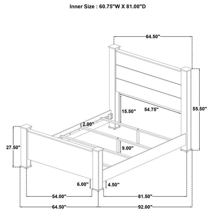 Oakglen Queen Bedroom Set Weathered Oak