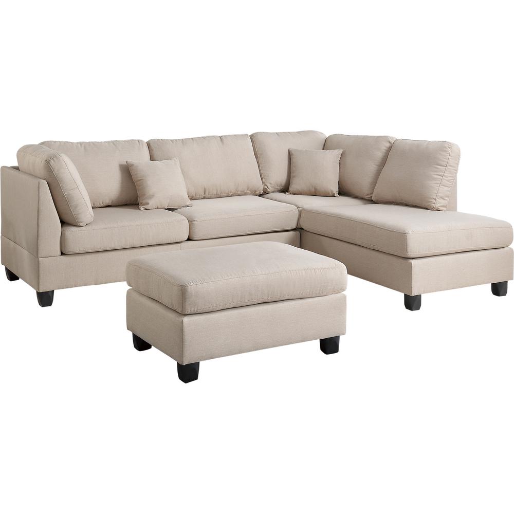 F7605 3-PC Sectional Set - Beige